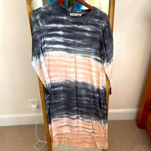 Dolan tie die, long sleeve maxi dress